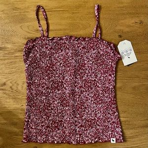 NWT Abercrombie Kids Removable Straps Floral Stretch Tank Top